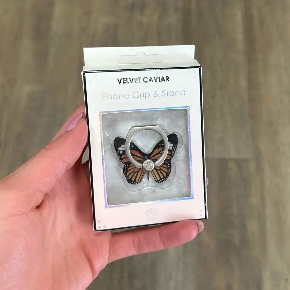 BNIB Velvet Caviar Butterfly Phone Grip and Stand
